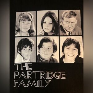 The Partridge Family Black Oversized Tshirt